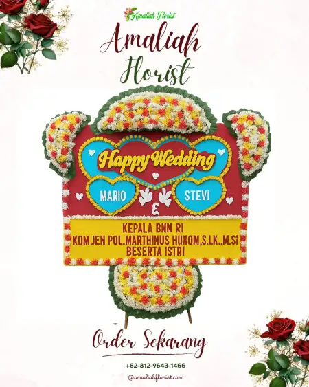 Papan Bunga Pernikahan Gembleb